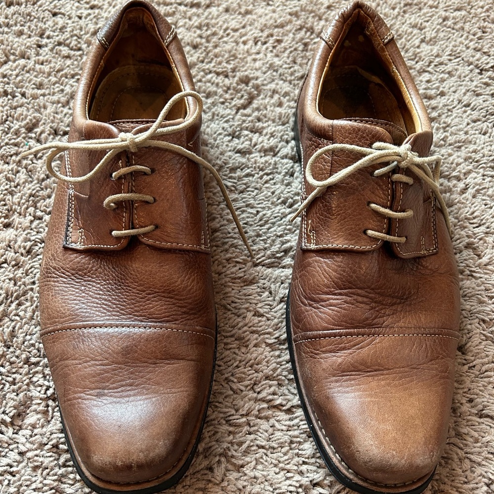 Paolo Sesto Men Size 11 Brown Shoe Brazil Leather Upper Oxford Lace, Nice Shoe